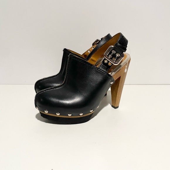 Michael Kors Beatrice Leather Slingback Mule Black Studded Size 7 - Picture 5 of 10